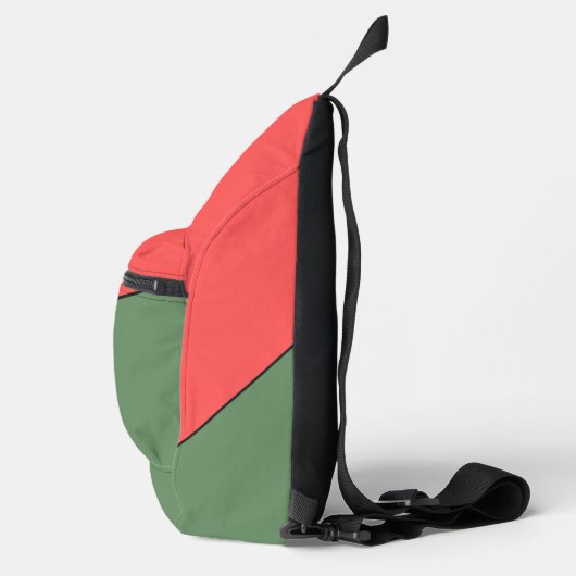 Red and Green 45 Degrees Minimalist Sling Bag (Rechts)