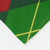 Red and Green Argyle Fleece Blanket Deken (Hoek)
