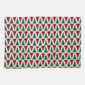 Red and Green Buffallo Plaid Christmas Tree Theedoek (Horizontaal)