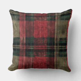 Red and Green Buffalo Plaid Christmas Throw Pillow Kussen