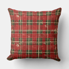 Red and Green Buffalo Plaid Christmas Throw Pillow Kussen