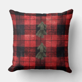 Red and Green Buffalo Plaid Christmas Throw Pillow Kussen