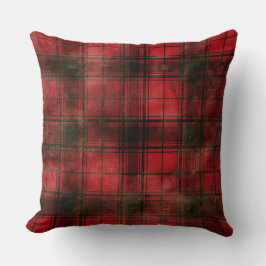 Red and Green Buffalo Plaid Christmas Throw Pillow Kussen