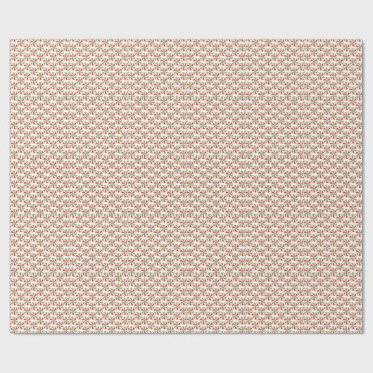 Red and Green Candy Cane Christmas Wrapping Paper Cadeaupapier (Vlak)