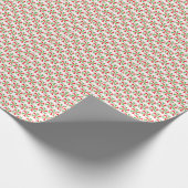 Red and Green Candy Cane Christmas Wrapping Paper Cadeaupapier (Hoek)