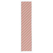 Red And Green Candy Cane Stripe Korte Tafelloper (Voorkant)