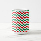 Red and Green Christmas Chevron Coffee Cup Mug Koffiemok (Center)