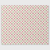 Red and Green Christmas Ornament Pattern Cadeaupapier (Vlak)
