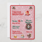 Red and Green Christmas Pancake Breakfast Kaart (Voorkant)