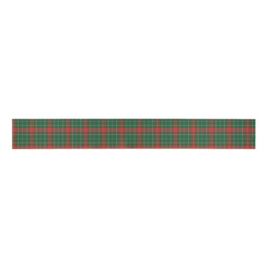 Red and Green Christmas Tartan Plaid Grosgrain Lint (Voorkant)