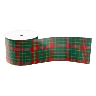 Red and Green Christmas Tartan Plaid Grosgrain Lint