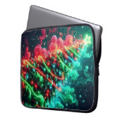 Red and Green Christmas Tree on an Electronics Bag Laptop Sleeve (Voorkant Links)