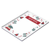 Red and Green Cute Illustrated Christmas  Notitieboek (Linkerzijde)