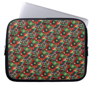 Red and Green Electronics Bag Laptop Sleeve