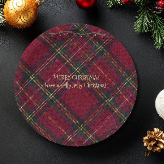 Red and Green Festive  Papieren Bordje