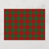 Red and Green Gingham Pattern Briefkaart (Voorkant)