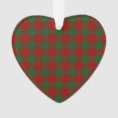 Red and Green Gingham Pattern Ornament (voorkant)