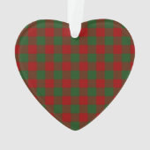 Red and Green Gingham Pattern Ornament (achterkant)
