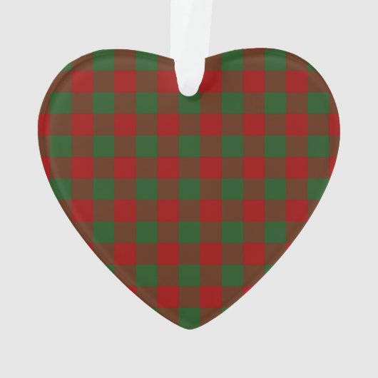 Red and Green Gingham Pattern Ornament (achterkant)