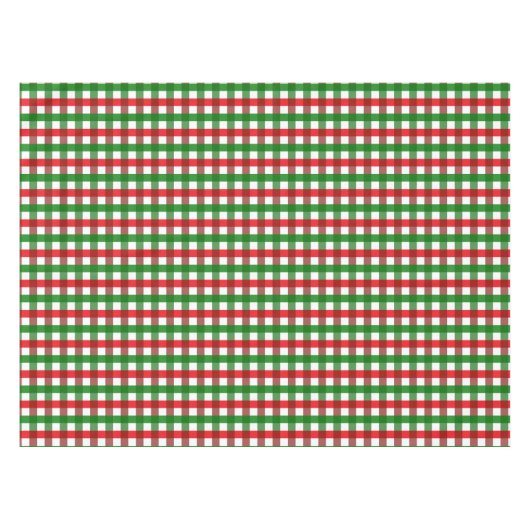 Red and Green Gingham Pattern Tafelkleed (Voorkant (Horizontaal))
