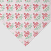 Red and Green Grandmillennial Christmas Damask Tissuepapier (Detail)