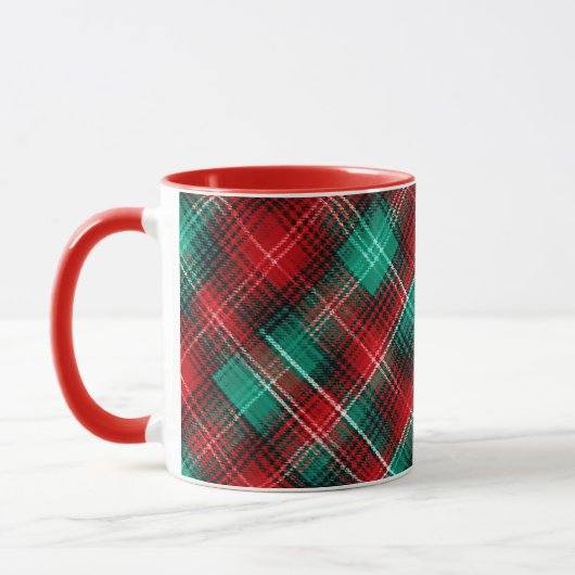 Red and green holiday plaid mok (Links)