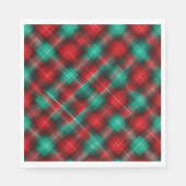 Red and green holiday plaid servet (Voorkant)