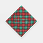 Red and green holiday plaid servet (Hoek)