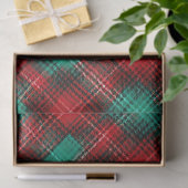 Red and green holiday plaid tissuepapier (Geschenk)