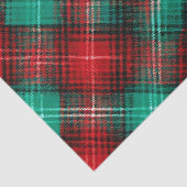 Red and green holiday plaid tissuepapier (Detail)