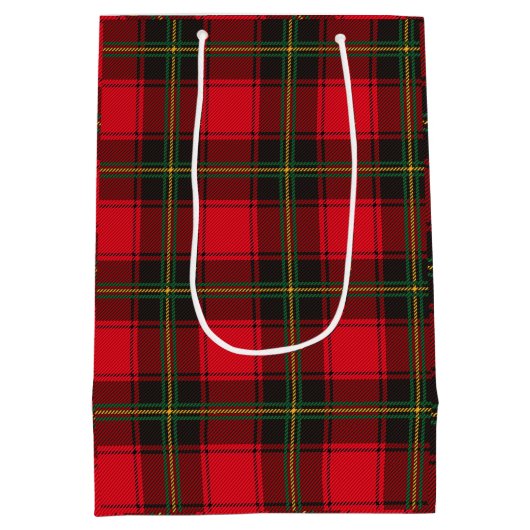 Red and Green Pattern Medium Cadeauzakje (Achterkant)