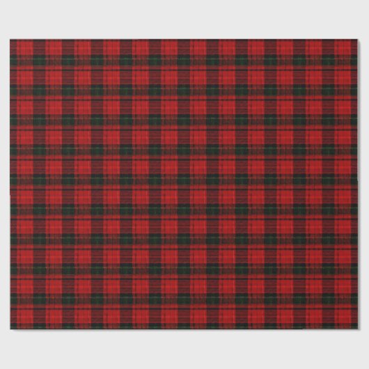 Red and Green Plaid Wrapping Paper Cadeaupapier (Vlak)
