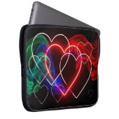 Red and Green Smoke on Valentines Electronics Bag Laptop Sleeve (Voorkant Rechts)