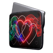 Red and Green Smoke on Valentines Electronics Bag Laptop Sleeve (Voorkant Links)