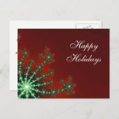 Red and Green Snowflake Business Holiday Feestdagenkaart (Voorkant / Achterkant)