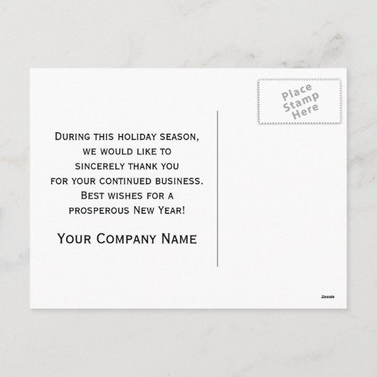 Red and Green Snowflake Business Holiday Feestdagenkaart (Achterkant)