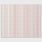 Red and Green Stripe Watercolor Festive Folk Cadeaupapier (Vlak)