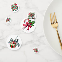 RED AND GREEN STRIPED HOLIDAY CHRISTMAS CANDY CONFETTI