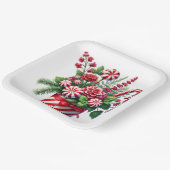 RED AND GREEN STRIPED HOLIDAY CHRISTMAS CANDY PAPIEREN BORDJE (Gebogen)