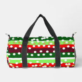Red and Green Stripes Polka Dots Christmas  Plunjezak (Voorkant)