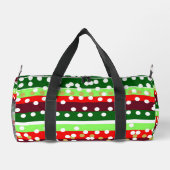 Red and Green Stripes Polka Dots Christmas  Plunjezak (Achterkant)