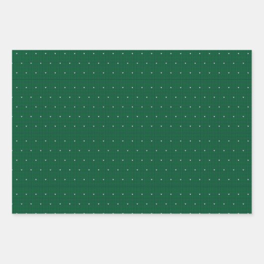 Red and Green Sweater Knit Pattern Inpakpapier Vel (Voorkant 3)