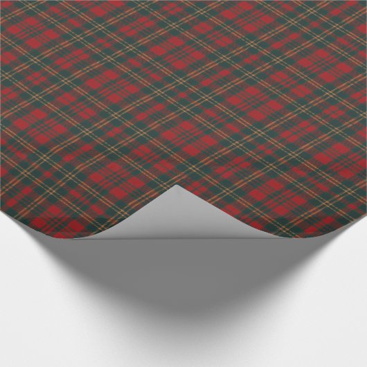 Red and Green Tartan Plaid Cadeaupapier (Hoek)