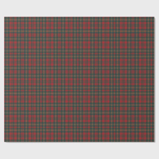 Red and Green Tartan Plaid Cadeaupapier (Vlak)