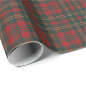 Red and Green Tartan Plaid Cadeaupapier (Rol Hoek)