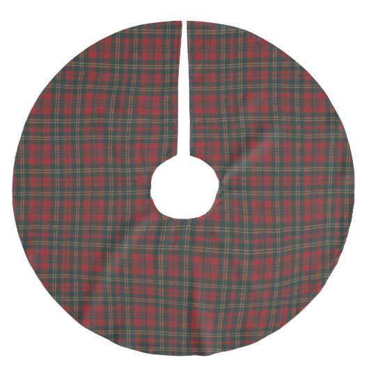 Red and Green Tartan Plaid Kerstboom Rok (Voorkant)