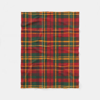 Red and Green Tartan Plaid Pattern Fleece Deken