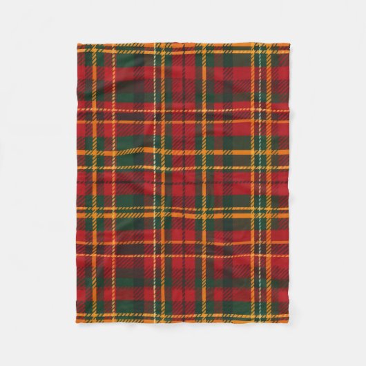 Red and Green Tartan Plaid Pattern Fleece Deken (Voorkant)