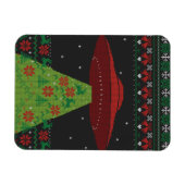 Red and Green UFO Tractor Beam Ugly Kerstmis Magneet (Horizontaal)