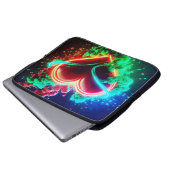 Red and Green Valentine Heart on Electronics Bag Laptop Sleeve (Voorkant onderkant)